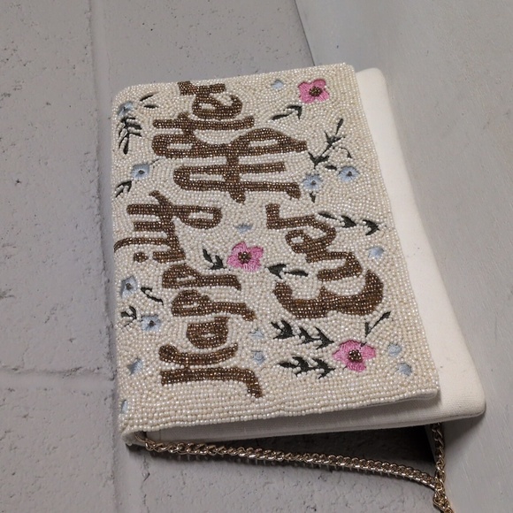 Happily Ever After Hand Beaded Women's Clutch, Bridal, Bride, Wedding Accessory - Picture 3 of 8